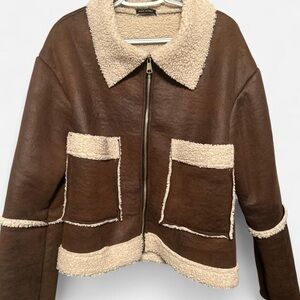 Italian Handmade Faux Leather Jacket – Size L